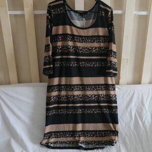 Derek Heart Women's Black and Brown Dress